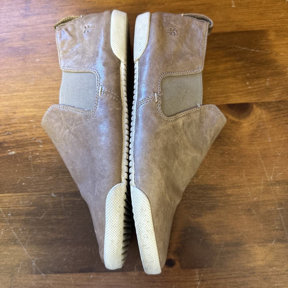 Frye Melanie Slip On Flats 8 M Bootie Shoe Leather Comfort Minimalist Neutral - Picture 5 of 10